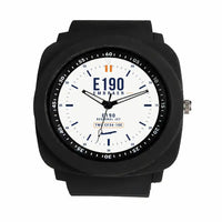 Thumbnail for Embraer E190 - Classic - White - Rubber Strap - Black