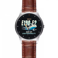Thumbnail for Embraer E190-E2 - Cartoon - Leather Strap - Striped Brown Leather Strap