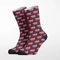 Thumbnail for Embraer E190-E2 - Cartoon - Socks - Burgundy