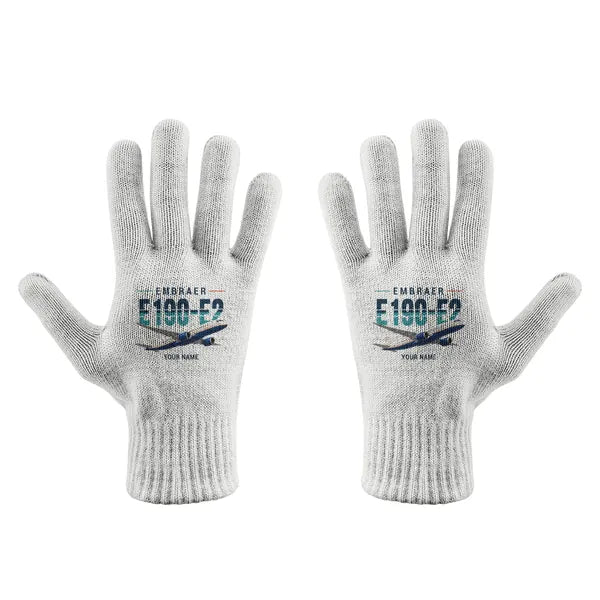 Embraer E190-E2 - Gloves - Full - Original + Name - White