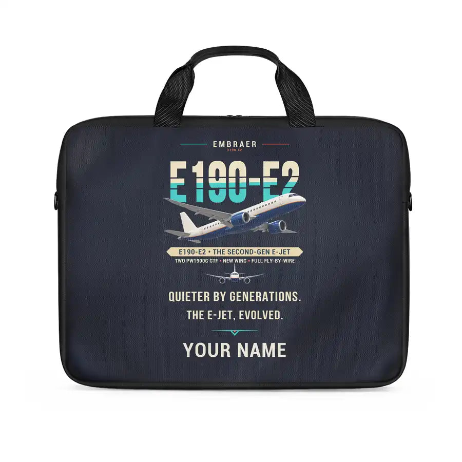 Embraer E190-E2 - Original + Name - Laptop Bag