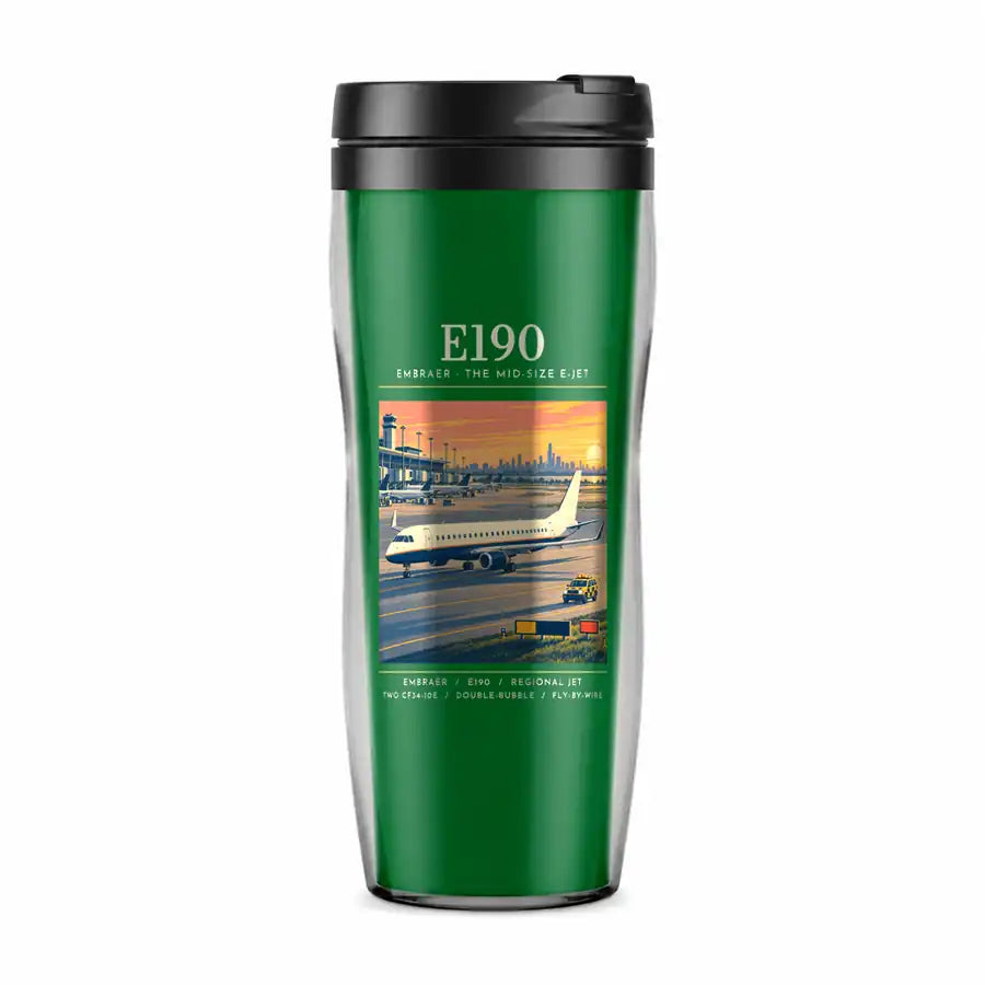 Embraer E190 - Poster - Plastic (No Holder) - Green