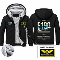 Thumbnail for Embraer E190 Zipped Sweatshirts - Original + Name - Black