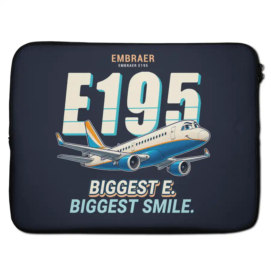 Embraer E195 - Cartoon - Laptop Sleeve