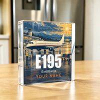 Thumbnail for Embraer E195 - Crystal Ornament - 3D + Name - Kitchen
