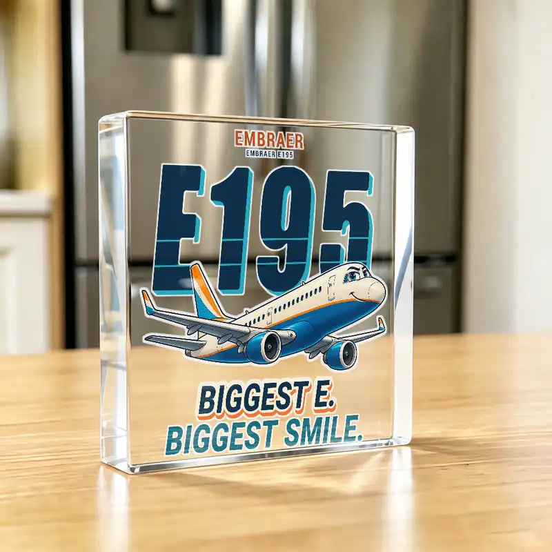 Embraer E195 - Crystal Ornament - Cartoon - Kitchen