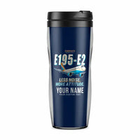Thumbnail for Embraer E195-E2 - Cartoon + Name - Plastic (No Holder) - Dark Blue
