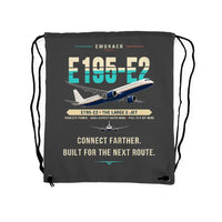 Thumbnail for Embraer E195-E2 - Drawstring Bag - Original - Gray