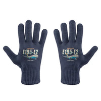 Thumbnail for Embraer E195-E2 - Gloves - Full - Cartoon + Name - Navy Blue