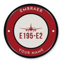Thumbnail for Embraer E195-E2 Patches - Circle + Name - Red White