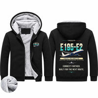Thumbnail for Embraer E195-E2 Zipped Sweatshirts - Original - Black