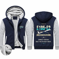 Thumbnail for Embraer E195-E2 Zipped Sweatshirts - Original - Navy & Gray