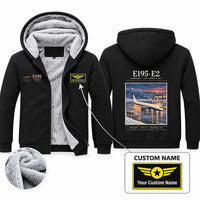 Thumbnail for Embraer E195-E2 Zipped Sweatshirts - Poster + Name - Black
