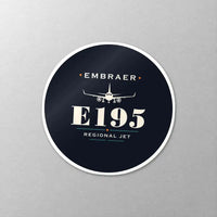 Thumbnail for Embraer E195 - Heritage - Circle Sticker - Close-up