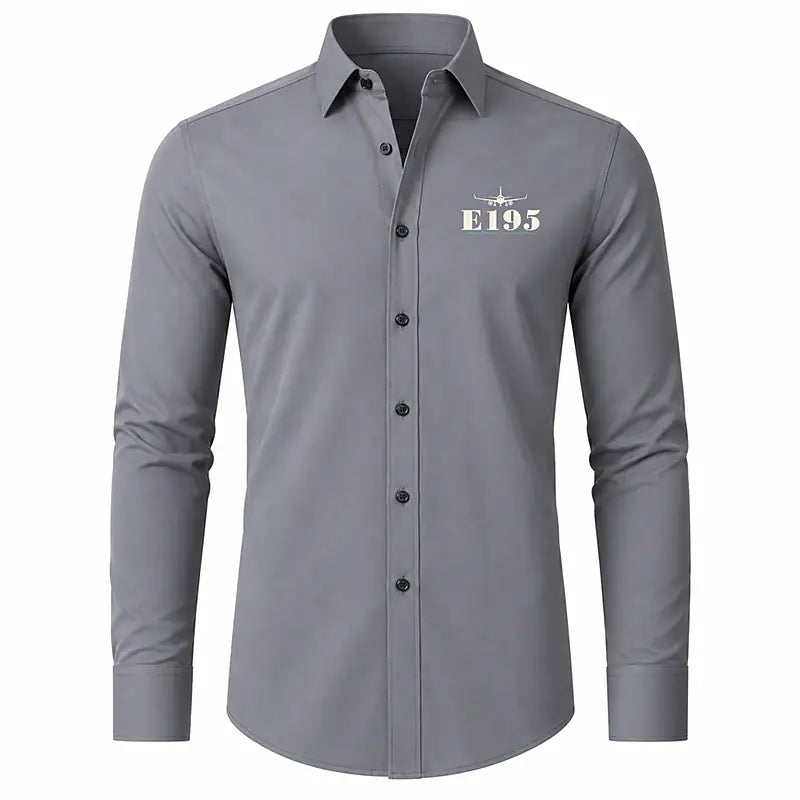 Embraer E195 - Long Sleeve Shirt - Heritage - Gray