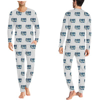 Thumbnail for Embraer E195 - Men Pajamas - Cartoon Pattern - Light Gray