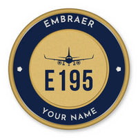 Thumbnail for Embraer E195 Patches - Circle + Name - Navy Gold
