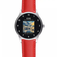 Thumbnail for Embraer E195 - Poster - Leather Strap - Red Leather Strap