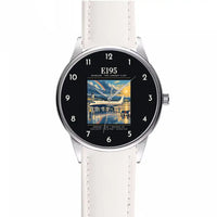 Thumbnail for Embraer E195 - Poster - Leather Strap - White Leather Strap