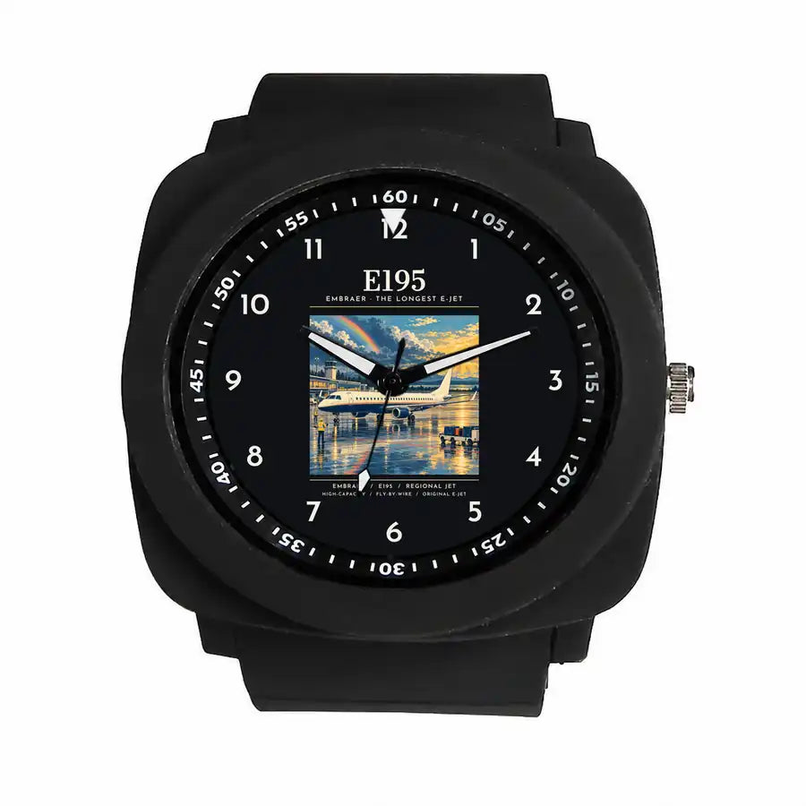 Embraer E195 - Poster - Rubber Strap - Black