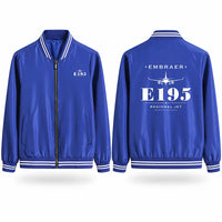 Thumbnail for Embraer E195 Stylish Jackets - Baseball Collar - Heritage - Royal Blue
