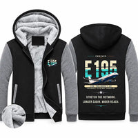 Thumbnail for Embraer E195 Zipped Sweatshirts - Original - Black & Gray