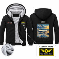Thumbnail for Embraer E195 Zipped Sweatshirts - Poster + Name - Black