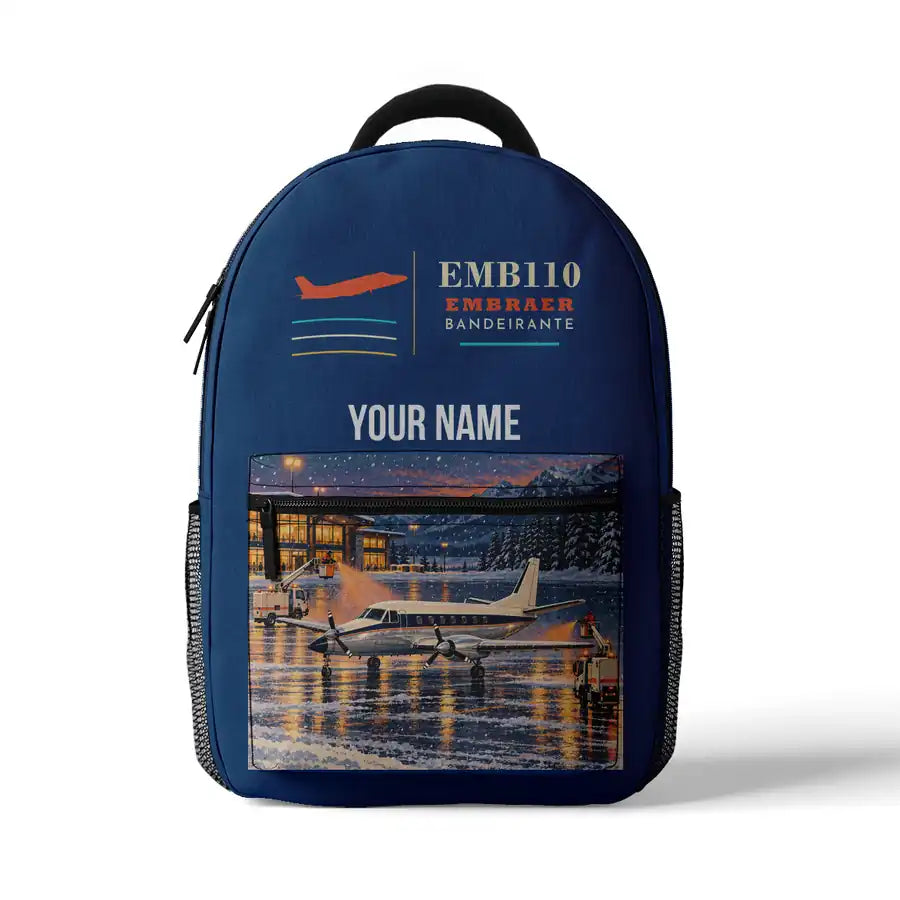 Embraer EMB 110 Bandeirante - 3D Backpack - Blue + Name