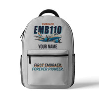 Thumbnail for Embraer EMB 110 Bandeirante - 3D Backpack - Cartoon + Name - White