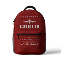 Thumbnail for Embraer EMB 110 Bandeirante - 3D Backpack - Heritage + Name - Red