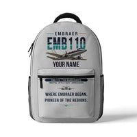 Thumbnail for Embraer EMB 110 Bandeirante - 3D Backpack - Original + Name - White