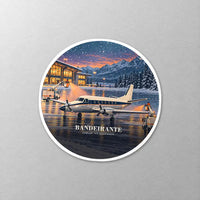 Thumbnail for Embraer EMB 110 Bandeirante - 3D - Circle Sticker - Close-up
