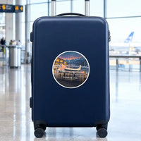 Thumbnail for Embraer EMB 110 Bandeirante - 3D + Name - Circle Sticker - Suitcase
