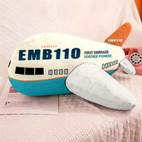 Thumbnail for Embraer EMB 110 Bandeirante - Cartoon - Airplane Pillow