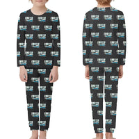 Thumbnail for Embraer EMB 110 Bandeirante - Children Pajamas - Cartoon Pattern - Black