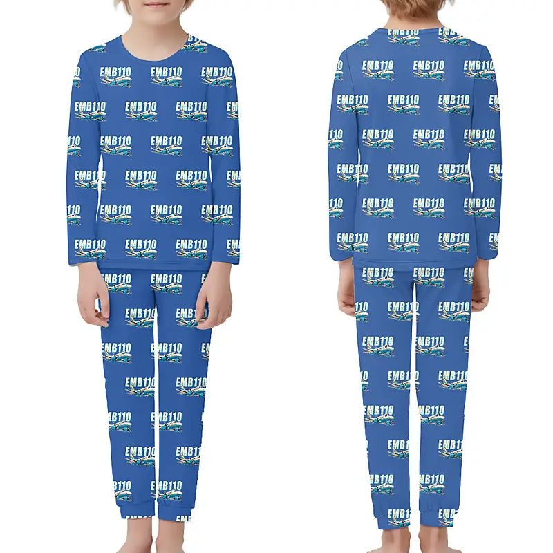 Embraer EMB 110 Bandeirante - Children Pajamas - Cartoon Pattern - Blue