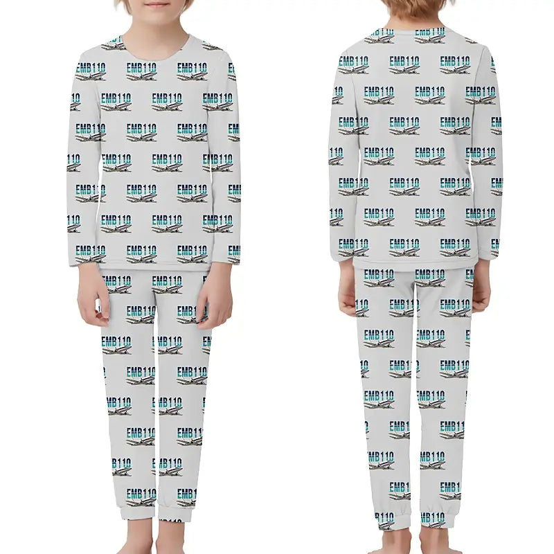 Embraer EMB 110 Bandeirante - Children Pajamas - Original Pattern - Light Gray