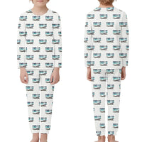 Thumbnail for Embraer EMB 110 Bandeirante - Children Pajamas - Original Pattern - White