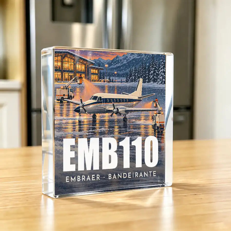 Embraer EMB 110 Bandeirante - Crystal Ornament - 3D - Kitchen