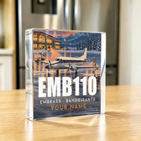 Thumbnail for Embraer EMB 110 Bandeirante - Crystal Ornament - 3D + Name - Kitchen