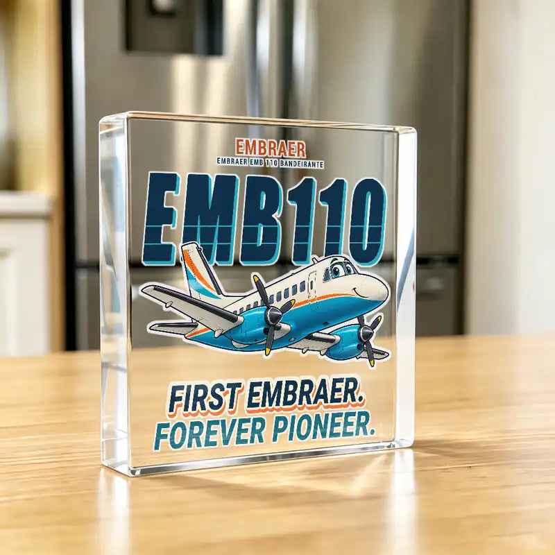 Embraer EMB 110 Bandeirante - Crystal Ornament - Cartoon - Kitchen