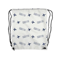 Thumbnail for Embraer EMB 110 Bandeirante - Drawstring Bag - 3D Pattern - White