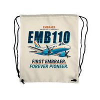 Thumbnail for Embraer EMB 110 Bandeirante - Drawstring Bag - Cartoon - Beige