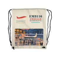 Thumbnail for Embraer EMB 110 Bandeirante - Drawstring Bag - Classic - Beige