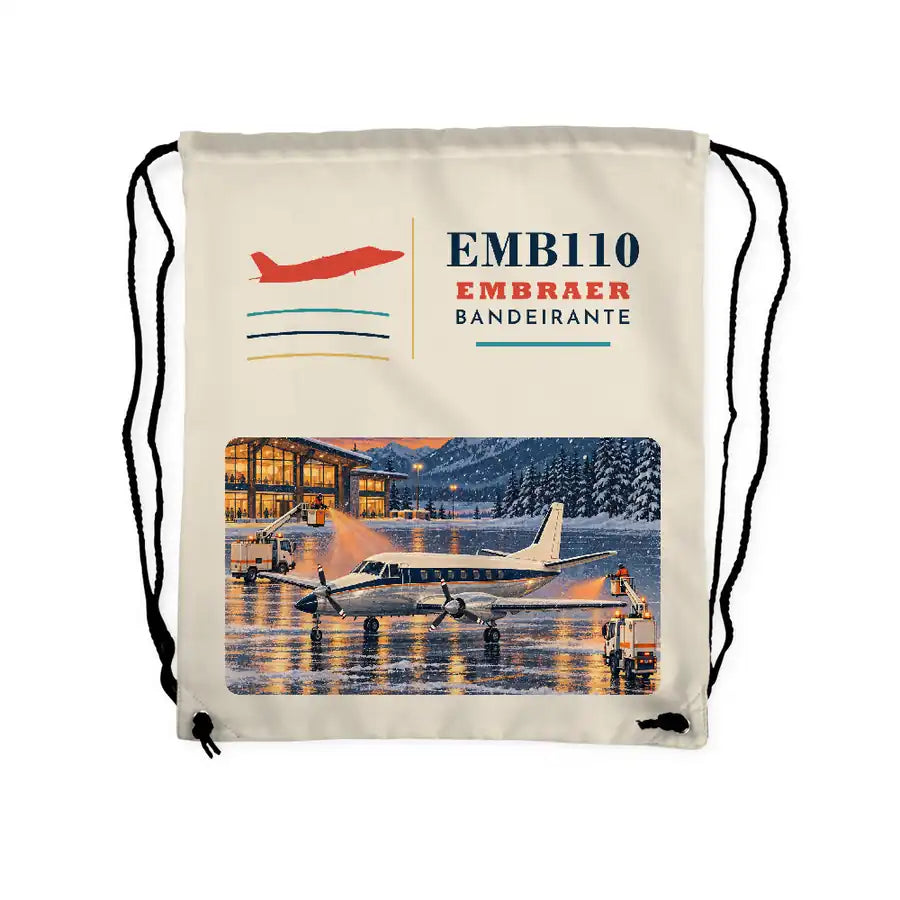 Embraer EMB 110 Bandeirante - Drawstring Bag - Classic - Beige