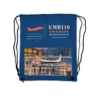 Thumbnail for Embraer EMB 110 Bandeirante - Drawstring Bag - Classic - Blue