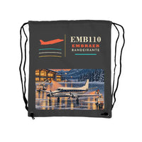 Thumbnail for Embraer EMB 110 Bandeirante - Drawstring Bag - Classic - Gray