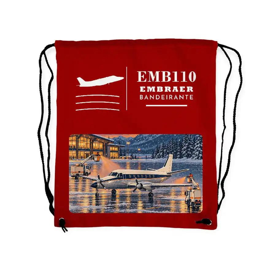 Embraer EMB 110 Bandeirante - Drawstring Bag - Classic - Red