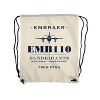 Thumbnail for Embraer EMB 110 Bandeirante - Drawstring Bag - Heritage - Beige