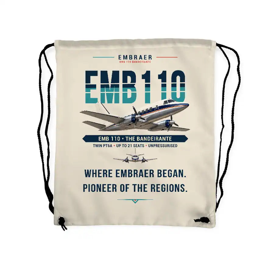 Embraer EMB 110 Bandeirante - Drawstring Bag - Original - Beige